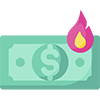 Money burning: High inflation