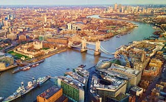 London Thames from above